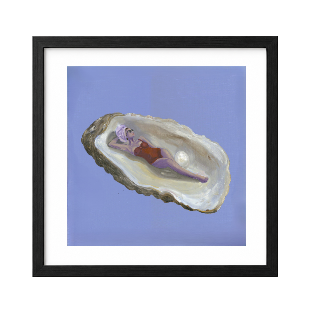 Shell Service Fine Art Poster – Surreal Coastal Pinup Print