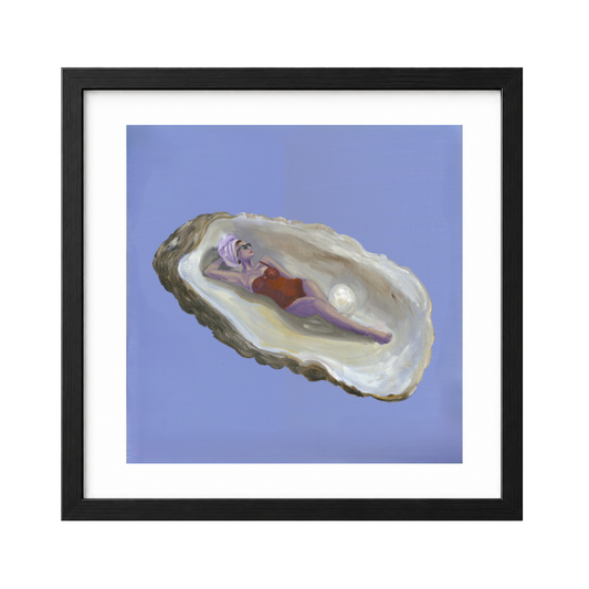 Shell Service Fine Art Poster – Surreal Coastal Pinup Print